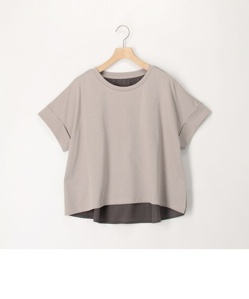 異素材バイカラーＴシャツ