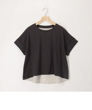 異素材バイカラーＴシャツ