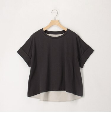 異素材バイカラーＴシャツ