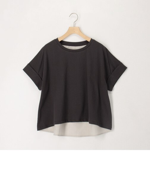 異素材バイカラーＴシャツ