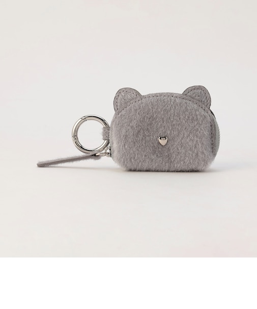 ねこチャーム フェイクハラコキーケース
