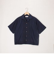 リネン混　タック半袖シャツ