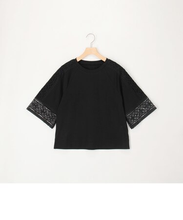 袖レースTシャツ