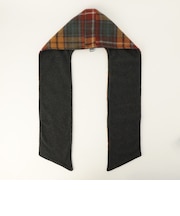 【TWEEDMILL】別注チェック柄フード付きマフラー