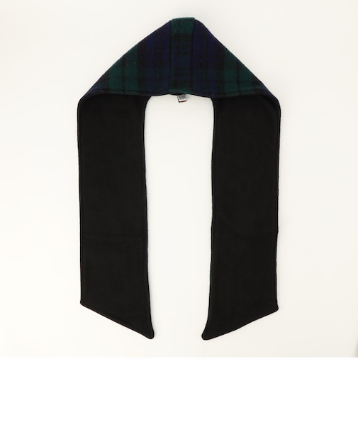 【TWEEDMILL】別注チェック柄フード付きマフラー