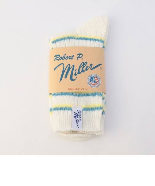 【Robert P. Miller】1P Shaggy border socks　シャギーボーダーソックス