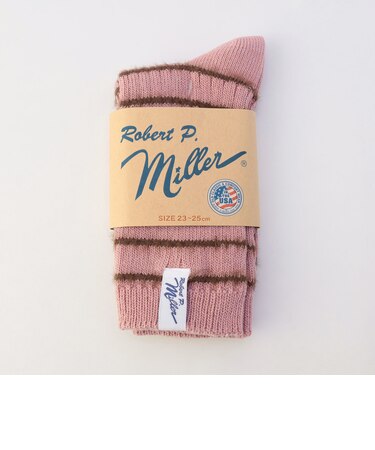 【Robert P. Miller】1P Shaggy border socks　シャギーボーダーソックス