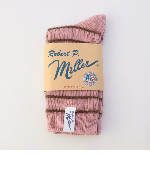 【Robert P. Miller】1P Shaggy border socks　シャギーボーダーソックス