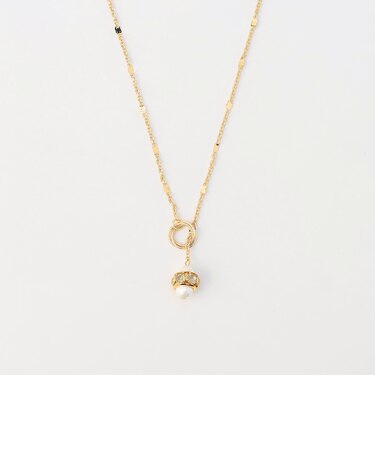 スノーパールマンテルドットチェーンネックレス