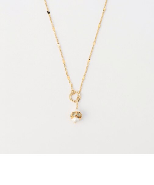 スノーパールマンテルドットチェーンネックレス