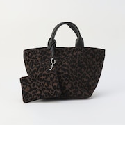 LEOPARD TOTE WITH POUCH