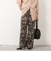 ウォッシャブルレオパードプリントパンツ