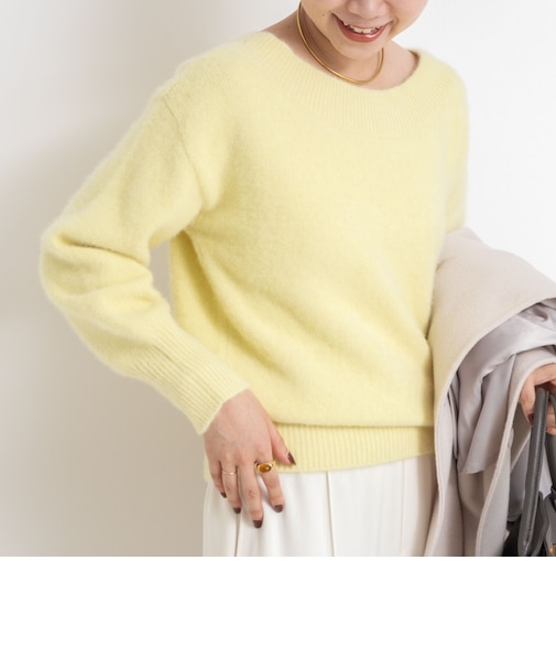 ヘアリー2WAYプルオーバーニット