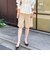 《セットアップ対応》ウォッシャブルウール調ストレッチハーフパンツ
