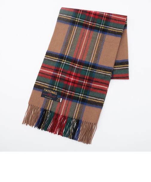 【TWEEDMILL】チェック柄ウールストール