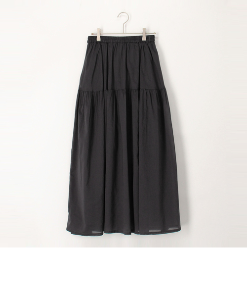 Cygne ティアードスカート　Aki ギャザー　フレア　ブラック シーニュ Cygne ティアードスカート Aki ブラック ティアードスカート