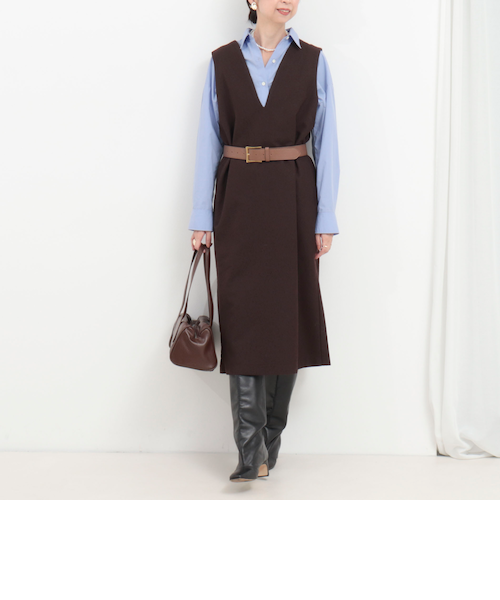 B&Y UNITED ARROWSヘリンボーン ジャンパースカート＆ジレ2WAY UNITED ARROWS LTD. OUTLET｜ヘリンボーン ジャンパースカート&ジレ