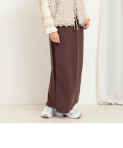 シアーベロアサイドライン切替タイトスカート