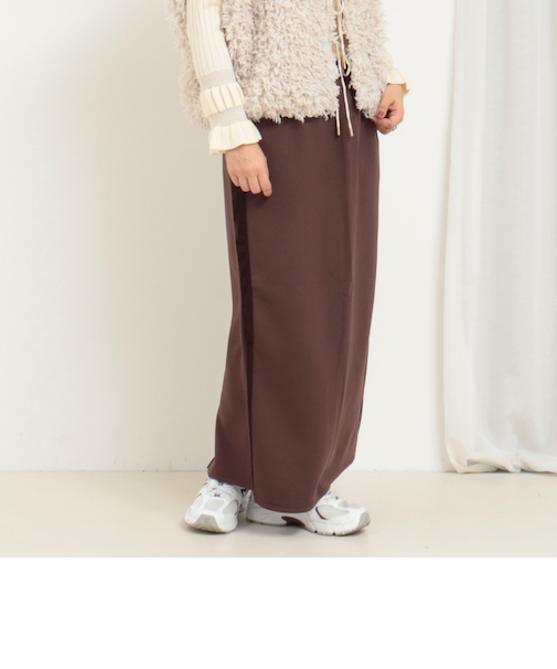 シアーベロアサイドライン切替タイトスカート