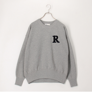 スウェットライクロゴプルオーバーニット