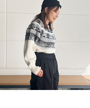 フェザーノルディックプルオーバーニット