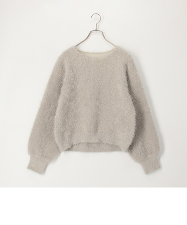 ハンドウォッシャブルシャギープルオーバーニット