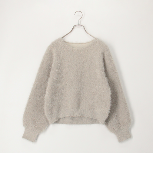 ハンドウォッシャブルシャギープルオーバーニット