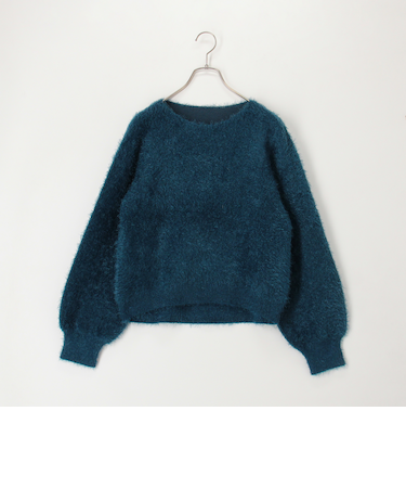 ハンドウォッシャブルシャギープルオーバーニット