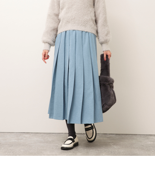 フェイクスウェードプリーツスカート