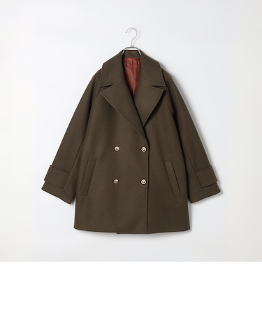 フェイクウールライトジャージPコート