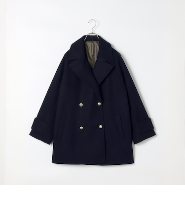 フェイクウールライトジャージPコート