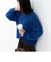 バスケットモールスタンドプルオーバーニット