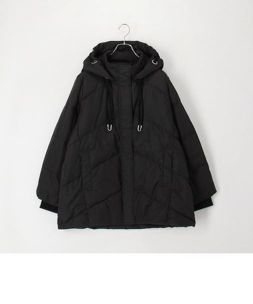 ハトメフードミドル丈ピュアダウン