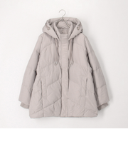 ハトメフードミドル丈ピュアダウン