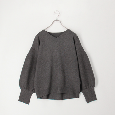 やわもち静電気防止Vコクーンプルオーバーニット
