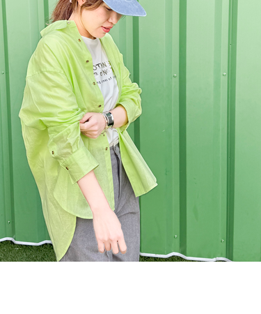 リネンコットンレギュラーシャツ