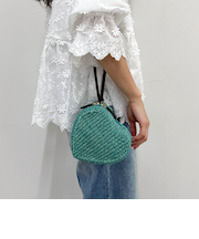 【BAGMATI/バグマティ】アバカハートポシェットバッグ