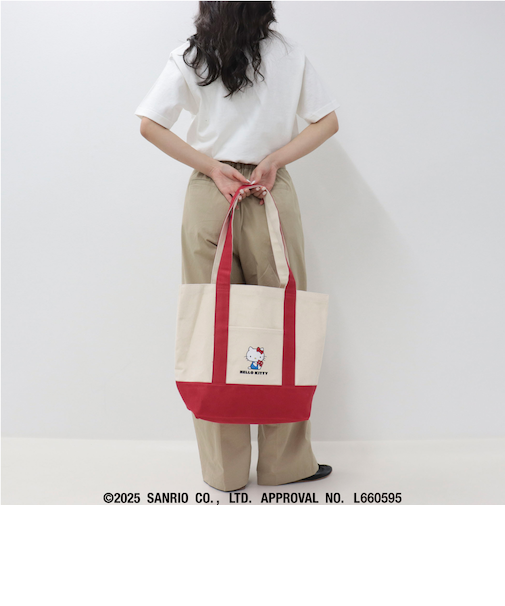 【HELLO KITTY meet FREDY emue】 プリントミディアムトートバッグ