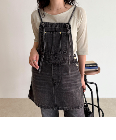 デニムサロペットチュニック