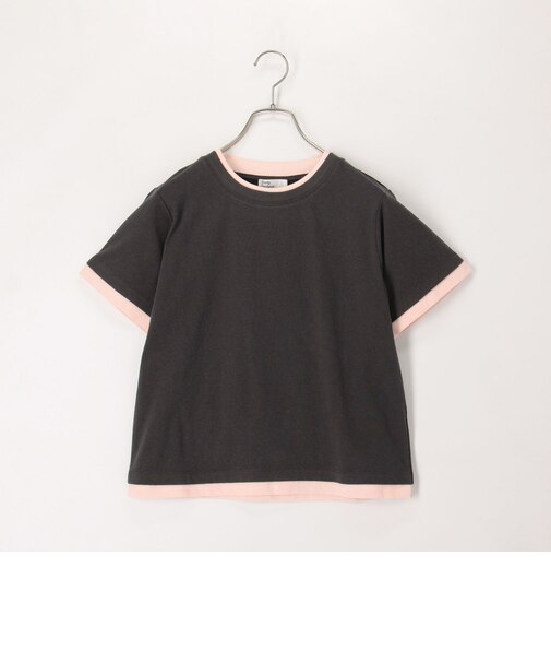 ドライタッチ天竺レイヤード風配色Tee