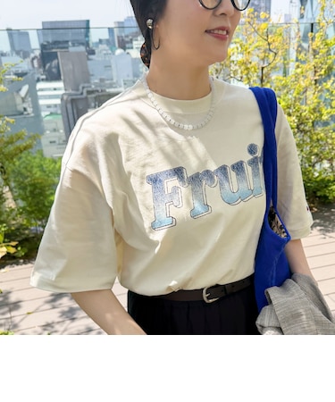 【FRUIT OF THE LOOM】19/-スラブ天竺FruitロゴＴ
