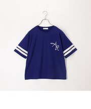 刺繍ロゴ＆袖ラインTee
