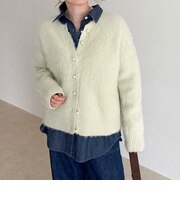 ふわふわ起毛ニットカーディガン
