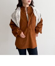 【LANCER CLOTHING CORPORATION】STANDCOLLAR SHIRTS SUEDE
