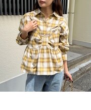 オンブレーチェックキャミビスチェ