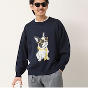 フレブルサングラス クルーネックスウェットライクニット