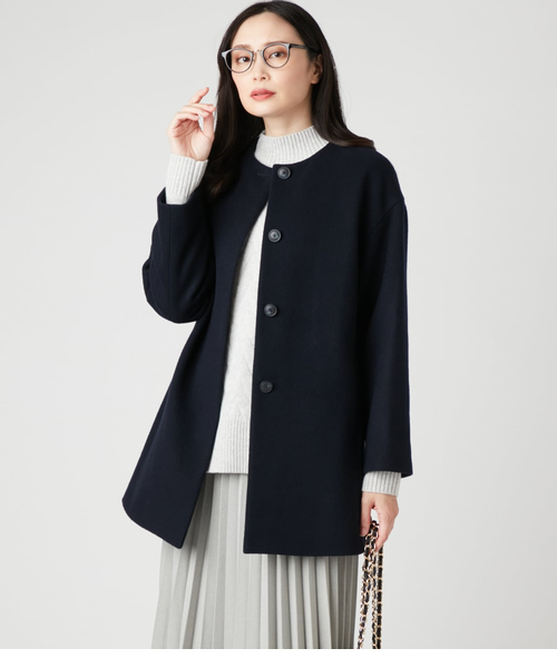 ウールビーバー ノーカラーコート｜ニューヨーカーのアウトレット通販