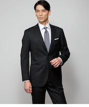 【撥水・ストレッチ】テトロンウール シャドーストライプ  2パンツスーツ