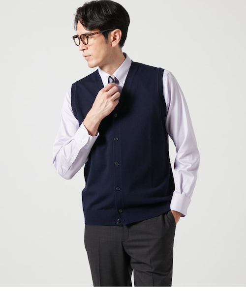 LAD MUSICIAN ニットベスト チェーン 手錠 地雷 原宿 量産 Vネック 前開きニットベスト｜ニューヨーカーのアウトレット通販