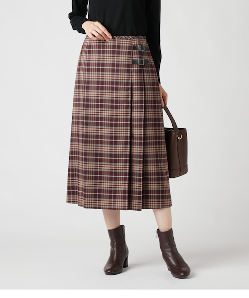 L】タータンチェック キルトスカート｜ニューヨーカーのアウトレット